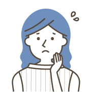 悩む女性のイラスト