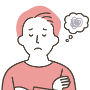 悩む男性のイラスト