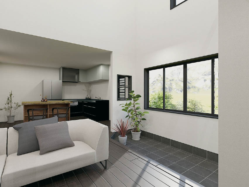 リビング＆吹抜け