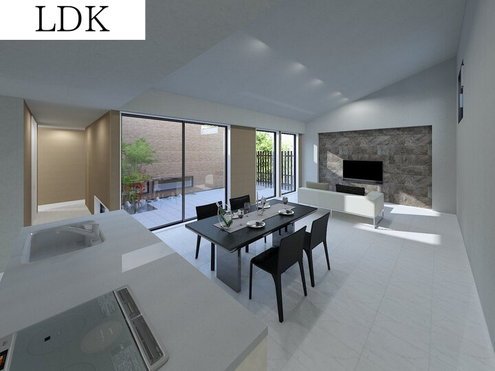 平屋勾配天井LDK