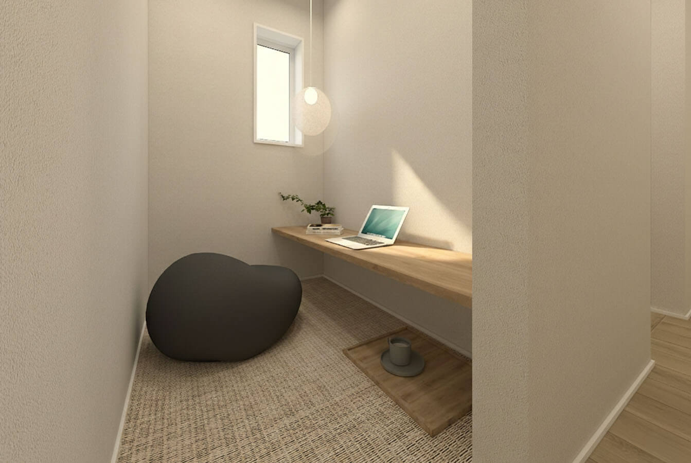 2階の静寂を楽しむ読書スペース