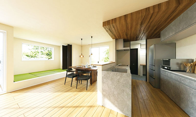 壁厚を活かした「埋め込み収納」！